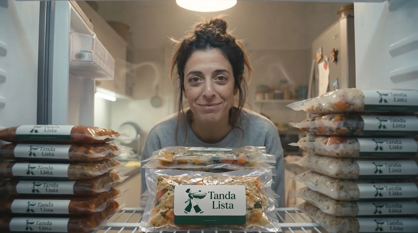 El alivio de encontrar comida casera de Tanda Lista en la heladera, sellada al vacío.